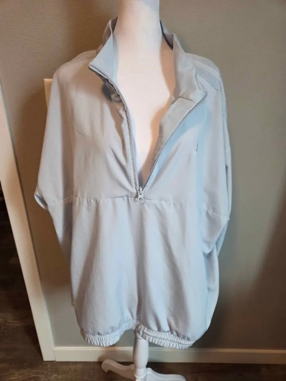 Adidas mens baby blue windbreaker XL